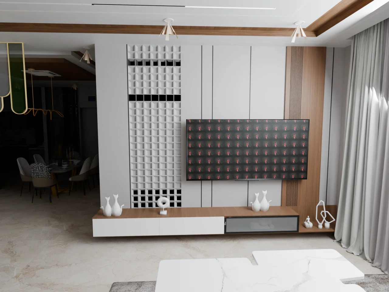 The GF7 living room, ready to explore in 3D